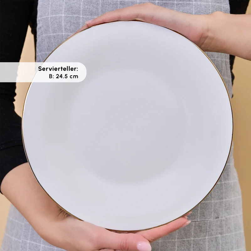 Karaca Fine Pearl New Fame Frühstücksset für 6 Personen, 26-teilig – Gold