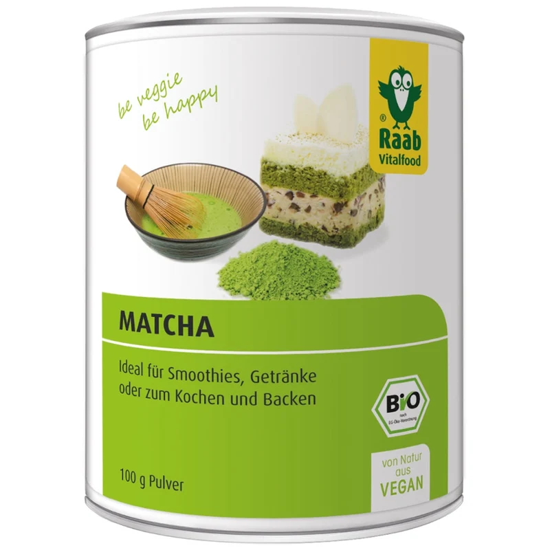 Raab Vitalfood Matcha Basic Grünteepulver Dose Bio 100g