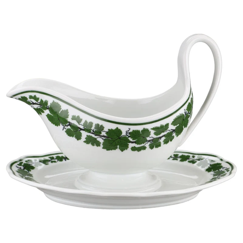 Sauciere mit Teller einteilig