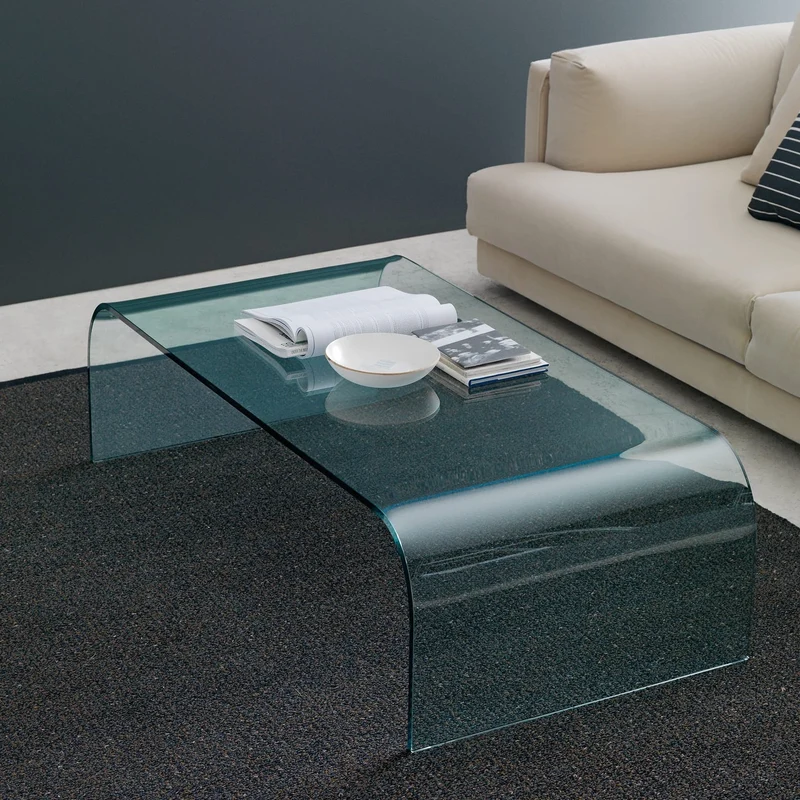 Glass Coffee Table CURVO by Pietro Chiesa for FontanaArte