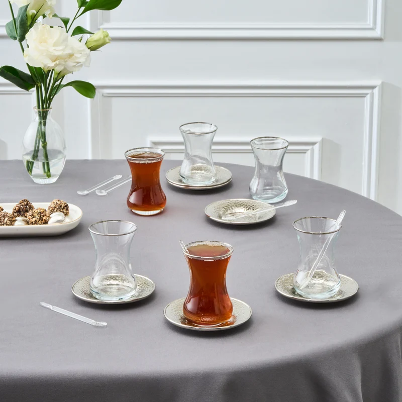 Karaca Ada Platin 18-teiliges Teeservice für 6 Personen