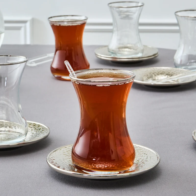 Karaca Ada Platin 18-teiliges Teeservice für 6 Personen