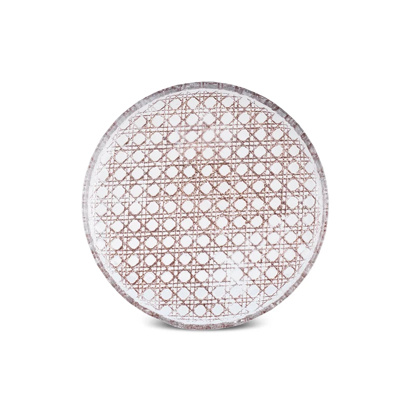 Karaca Rattan Grau-Glitzer 7-teiliges Kuchenset