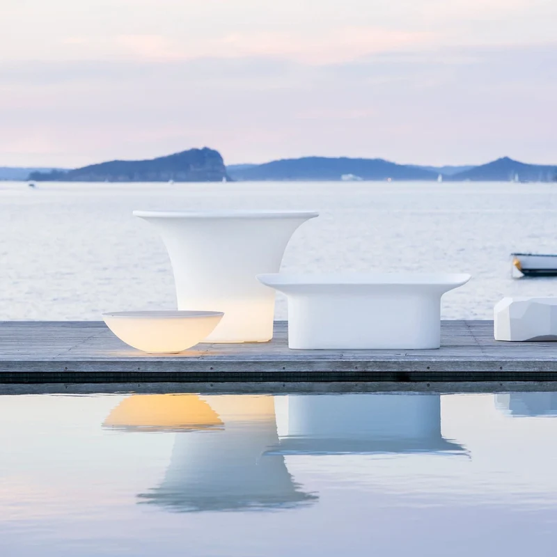 Vase CONE with Light by Naoto Fukasawa for Serralunga