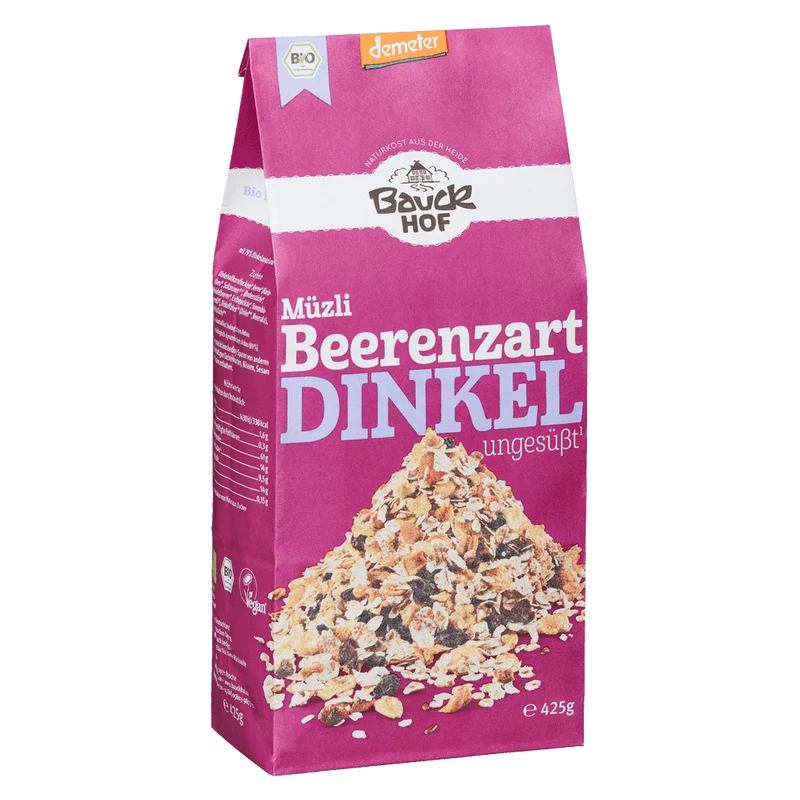 Bauck Mühle Dinkel Müzli Beerenzart 425g Demeter