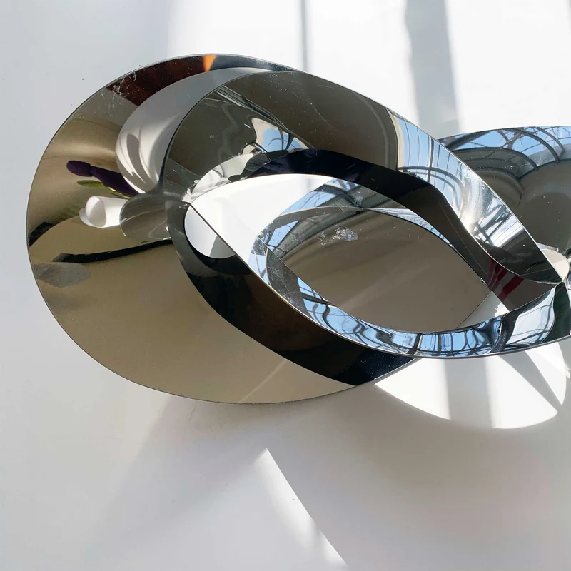 Fruit Bowl Centrepiece FLAT KNOT Steel by Ronen Kadushin for Cyrcus Design