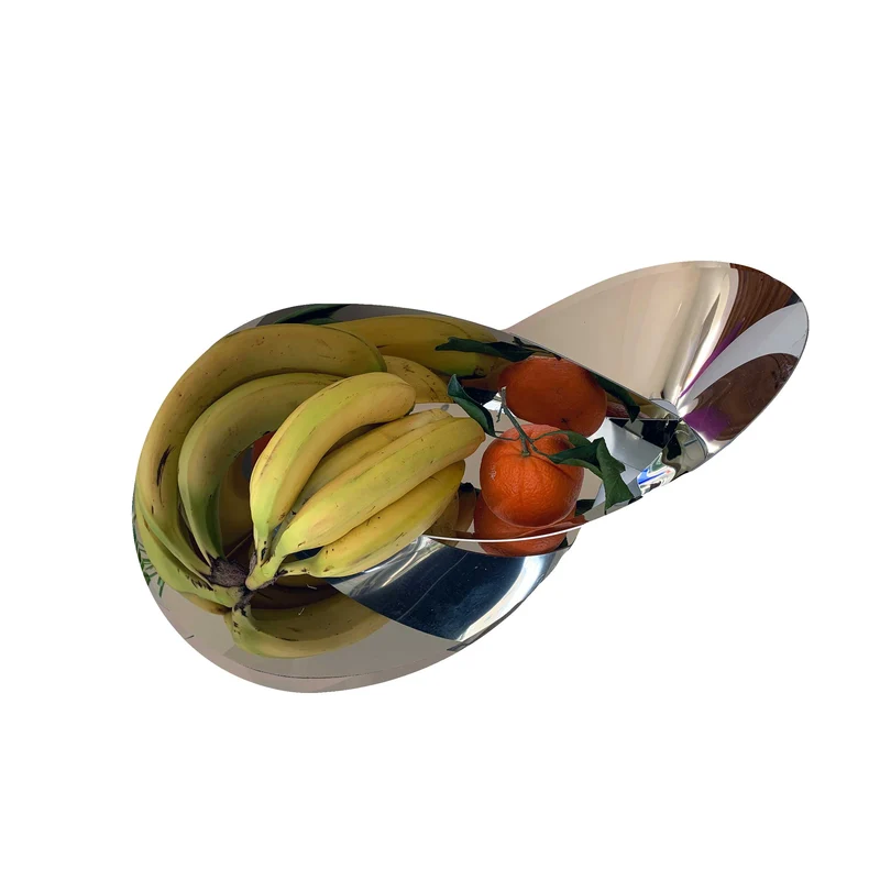 Fruit Bowl Centrepiece FLAT KNOT Steel by Ronen Kadushin for Cyrcus Design