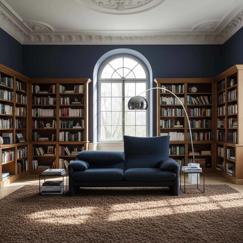 Fabric Two-Seater Sofa MARALUNGA, designed by Vico Magistretti for Cassina
