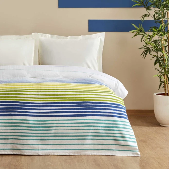 Karaca Home Elvis 100% Baumwolle Doppelbett Einzelbettdecke Multicolor