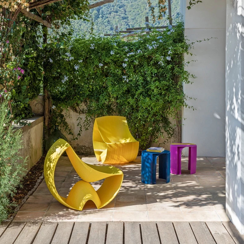 3D Printed Side Table and Stool ANACAPRI by Mediterranea Design