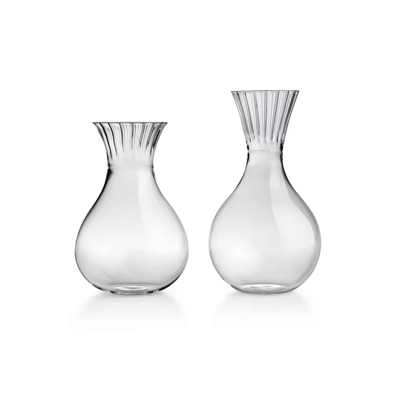 Blown Glass Pitcher ROUTINE Set of Two by Matteo Cibic for Paola C