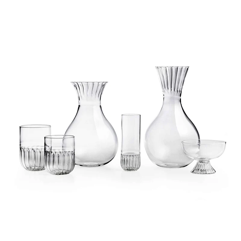 Blown Glass Pitcher ROUTINE Set of Two by Matteo Cibic for Paola C