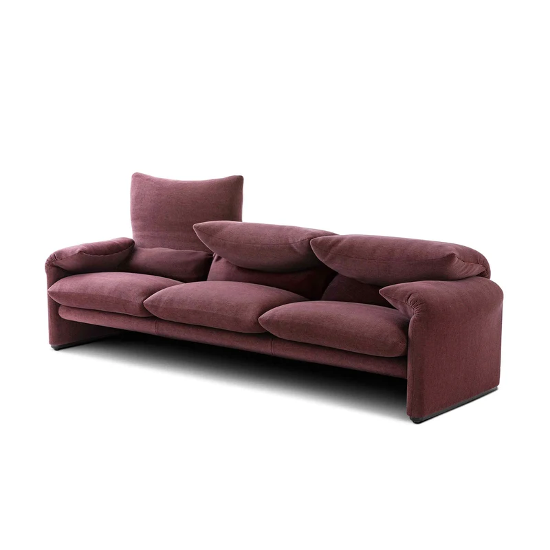 Fabric Three-Seater Sofa MARALUNGA, designed by Vico Magistretti for Cassina