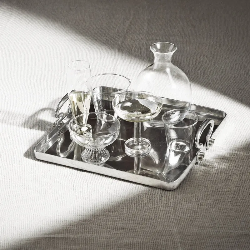 Polished Aluminum Tray COLONY by Aldo Cibic for Paola C