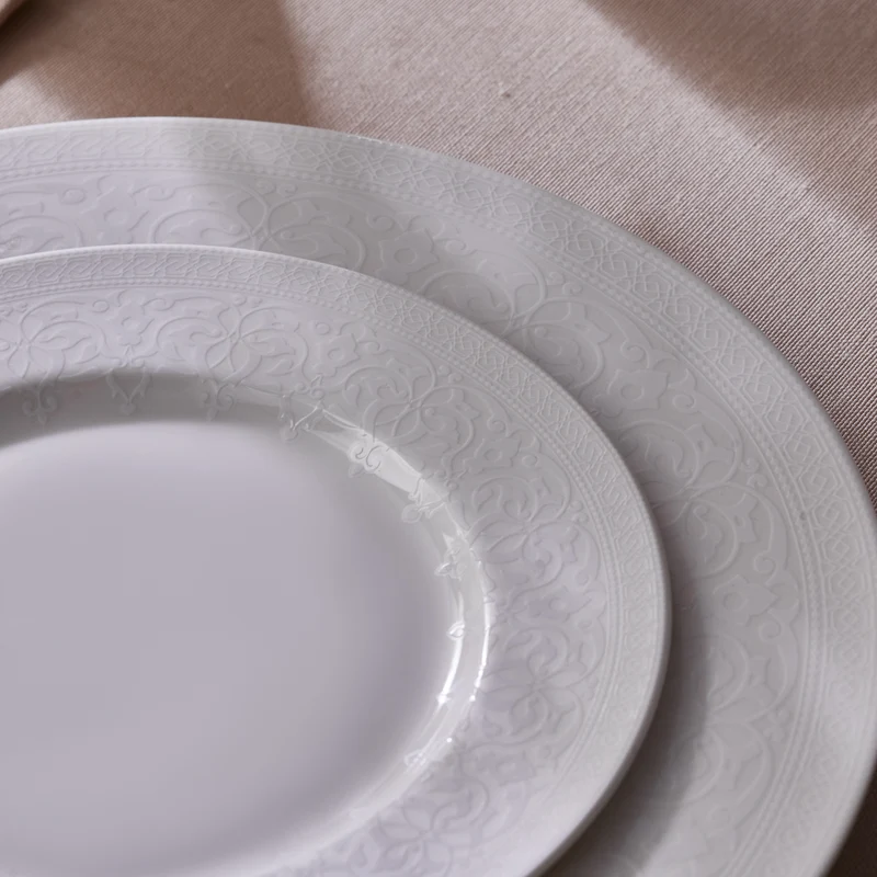Karaca New Dome Tafelservice für 6 Personen, 24-teilig, Weiß