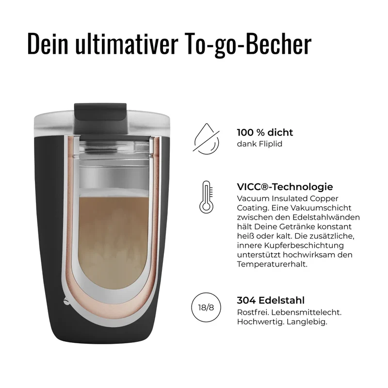 Kaffeebecher CUP 0,35l stone To-Go / Cup
