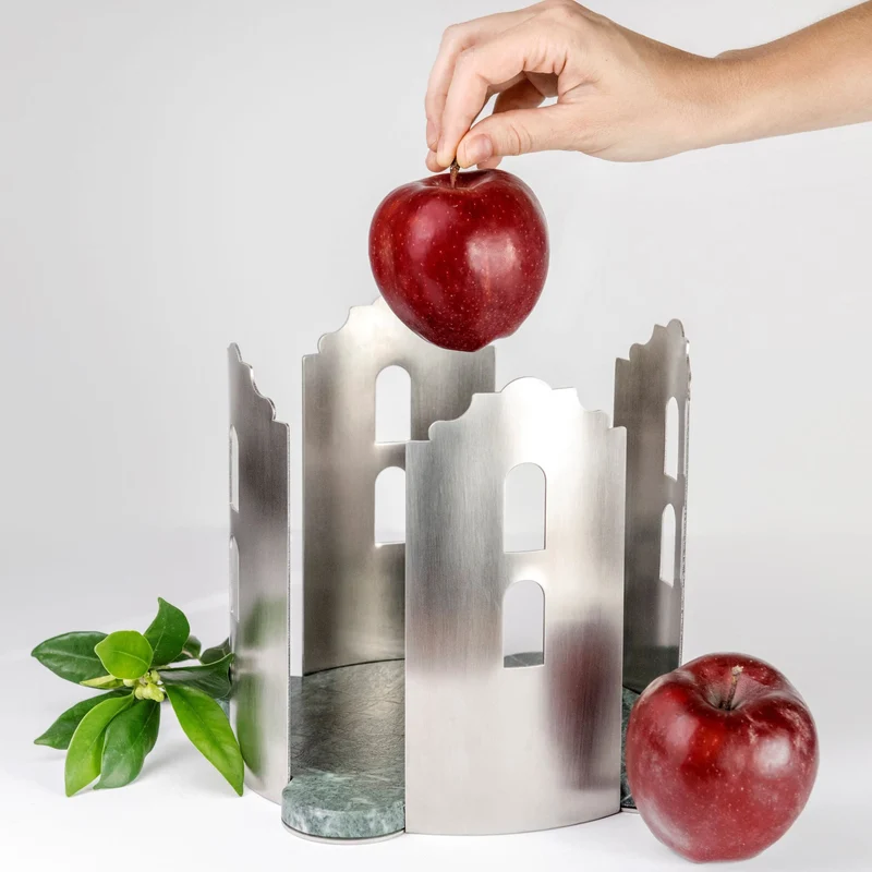 Marble and Steel Centrepiece QUATTROCANTI by Gabriele D'Angelo