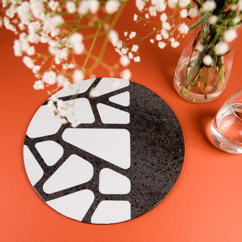 Lava Stone Charger Plate OPUS Set of Two by Kimano
