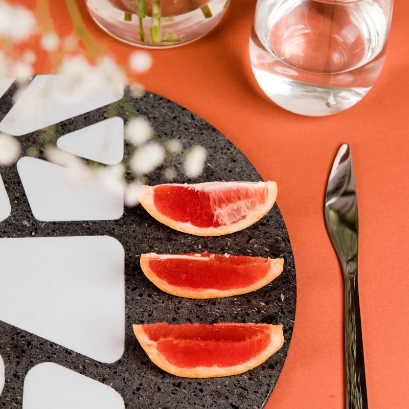 Lava Stone Charger Plate OPUS Set of Two by Kimano