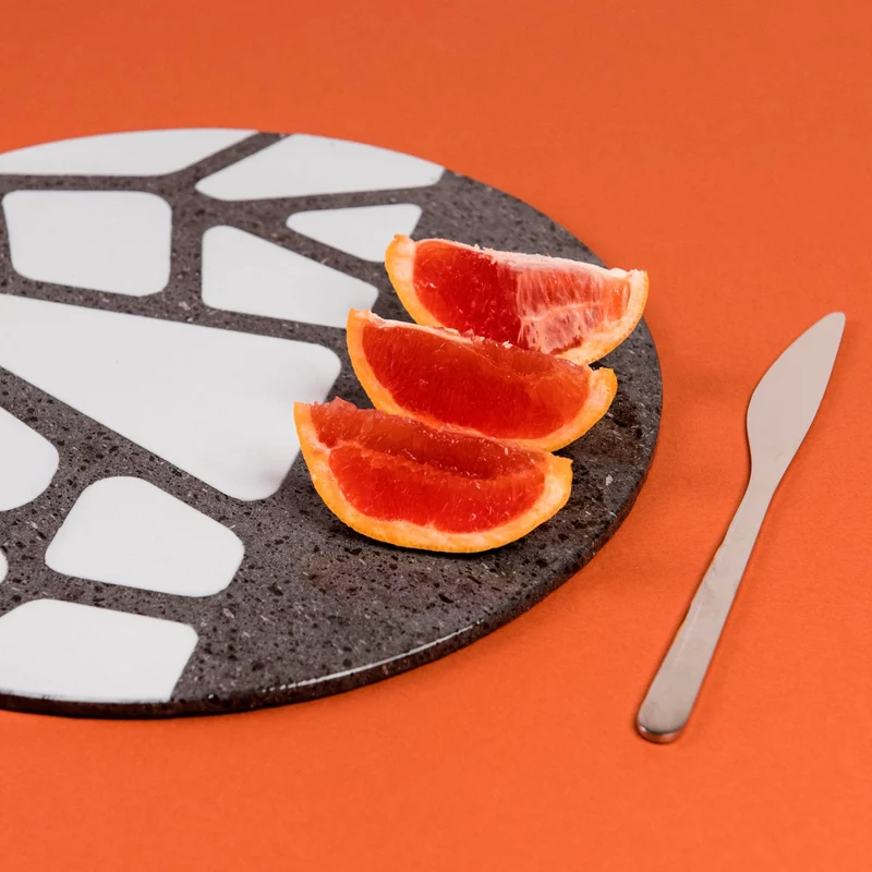 Lava Stone Charger Plate OPUS Set of Two by Kimano