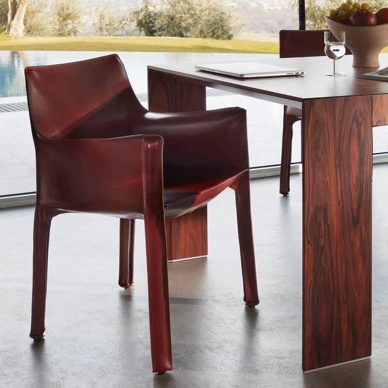 Leather Armchair CAB 413, designed by Mario Bellini for Cassina