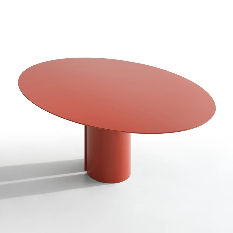 Oval Table NVL TABLE Red by Jean Nouvel Design for MDF Italia