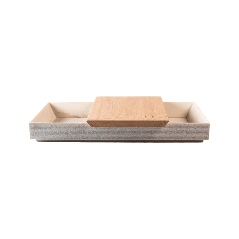 Marble and Wood Tray MAIDDA by Margherita Alioto and Mimma Occhino