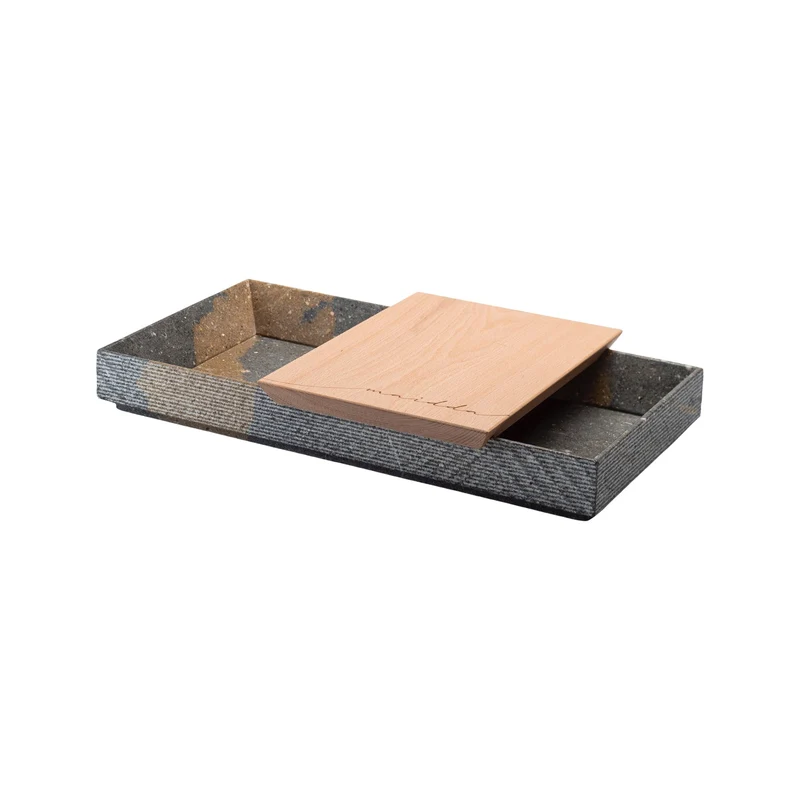 Marble and Wood Tray MAIDDA by Margherita Alioto and Mimma Occhino