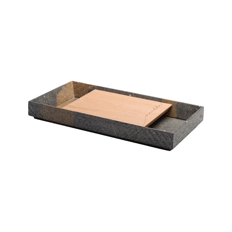 Marble and Wood Tray MAIDDA by Margherita Alioto and Mimma Occhino