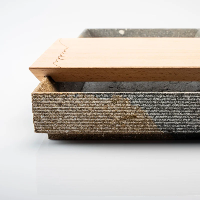 Marble and Wood Tray MAIDDA by Margherita Alioto and Mimma Occhino