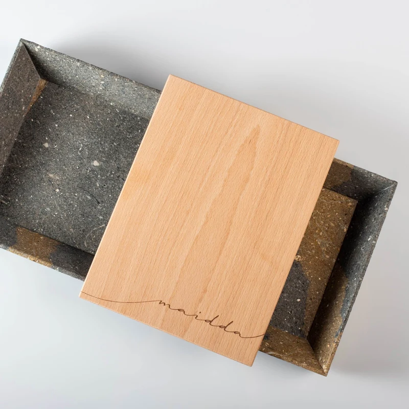 Marble and Wood Tray MAIDDA by Margherita Alioto and Mimma Occhino