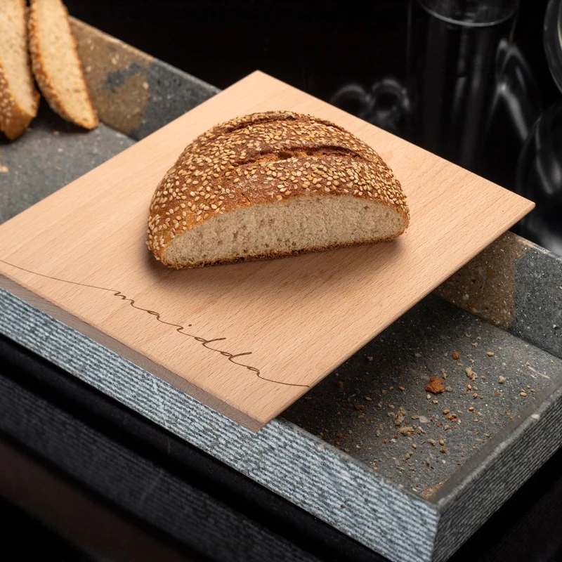 Marble and Wood Tray MAIDDA by Margherita Alioto and Mimma Occhino