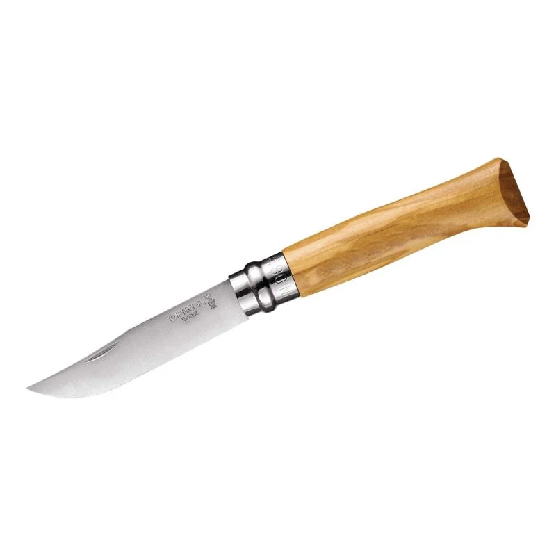 Taschenmesser No. 8 Edelstahl/Olivenholz mit Etui