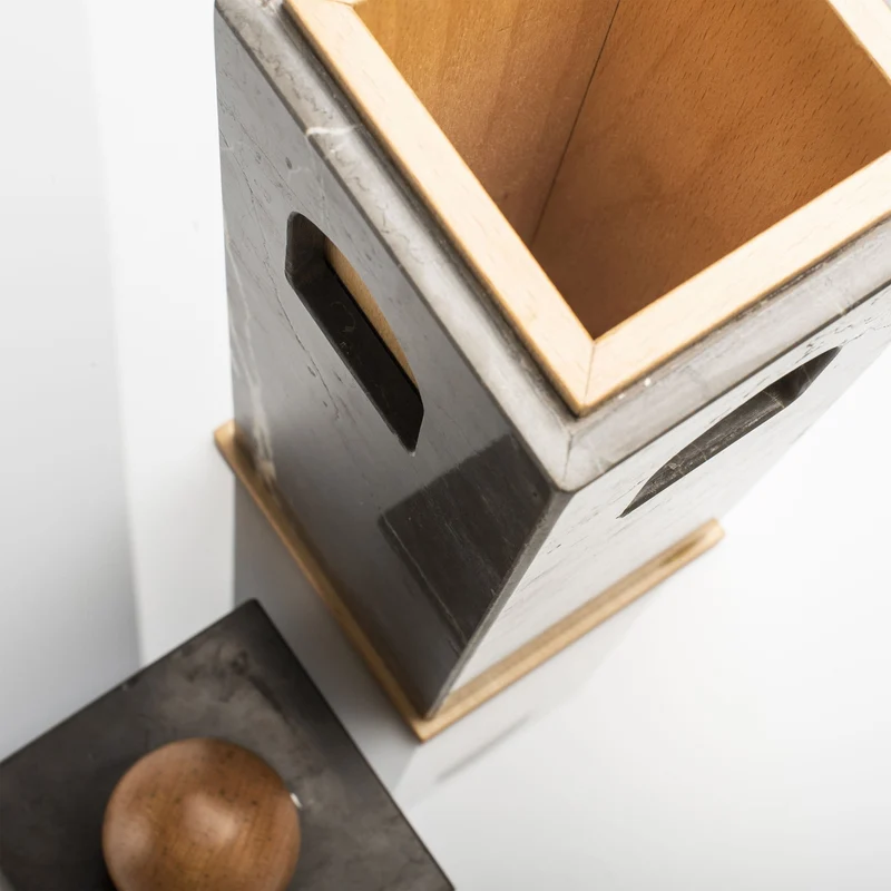 Marble and Wood Box QUBA by Gabriele D'Angelo for Kimano