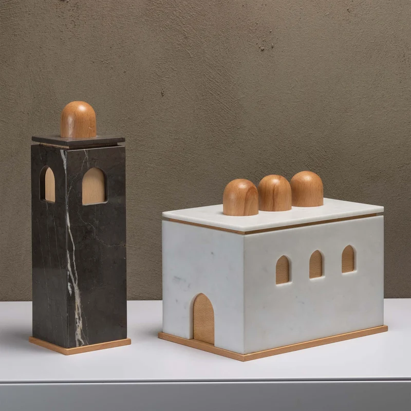Marble and Wood Box QUBA by Gabriele D'Angelo for Kimano