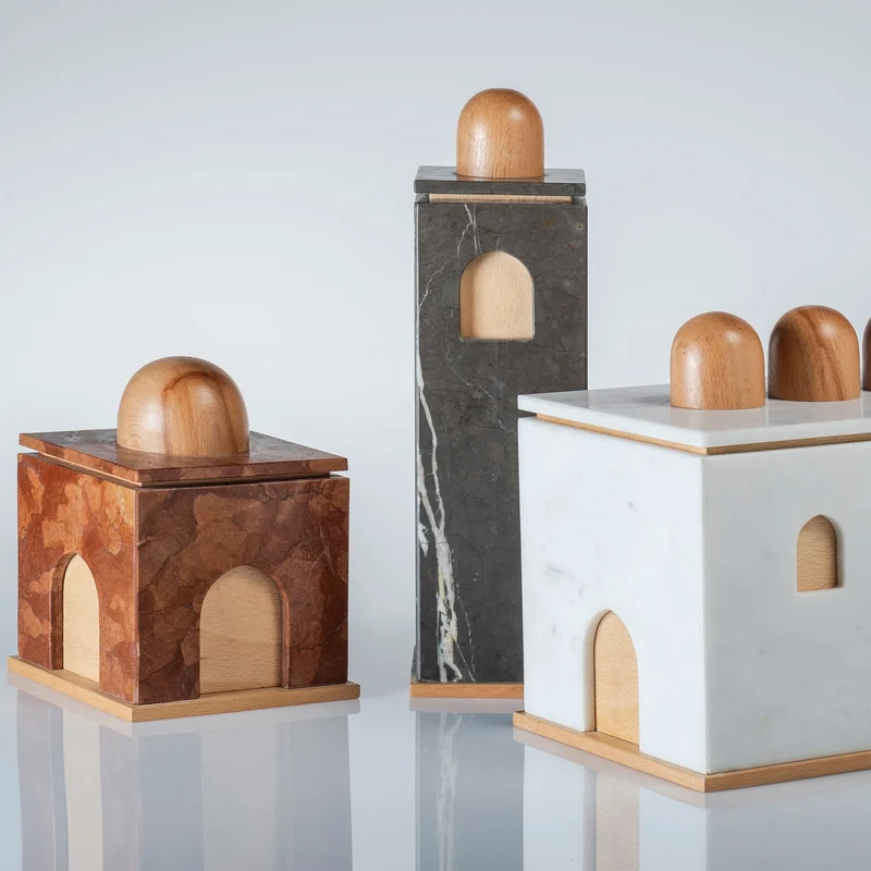 Marble and Wood Box QUBA by Gabriele D'Angelo for Kimano