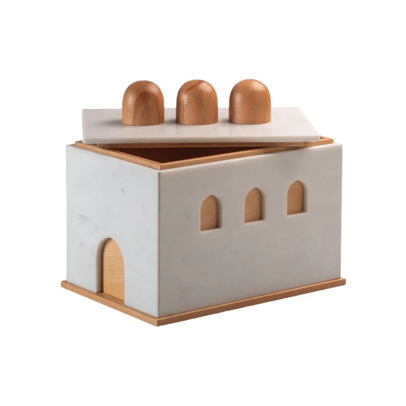 Marble and Wood Box QUBA by Gabriele D'Angelo for Kimano