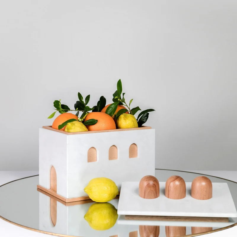 Marble and Wood Box QUBA by Gabriele D'Angelo for Kimano