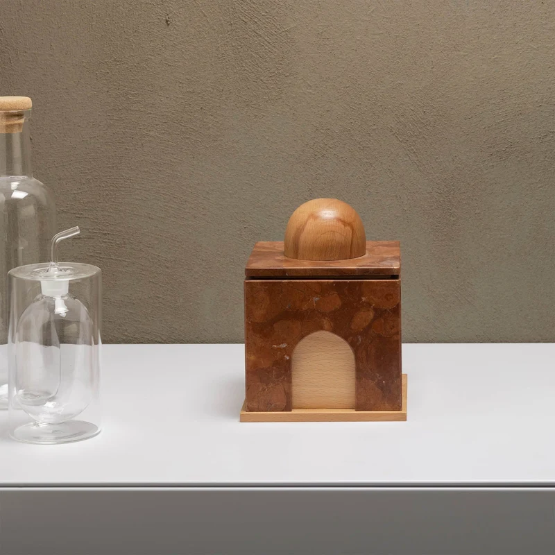 Marble and Wood Box QUBA by Gabriele D'Angelo for Kimano