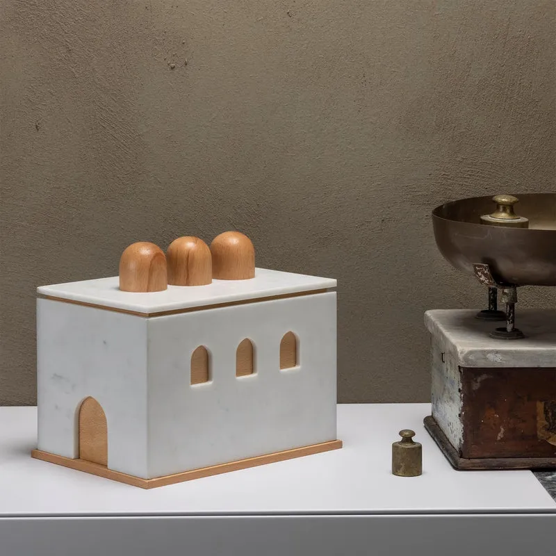 Marble and Wood Box QUBA by Gabriele D'Angelo for Kimano