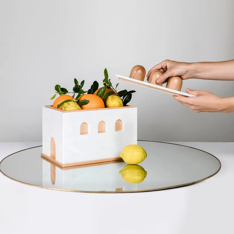 Marble and Wood Box QUBA by Gabriele D'Angelo for Kimano