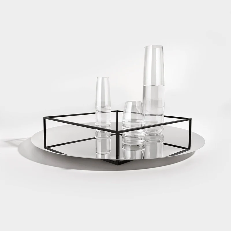 Metal Tray SURFACE + BORDER No. 1 by Ron Gilad