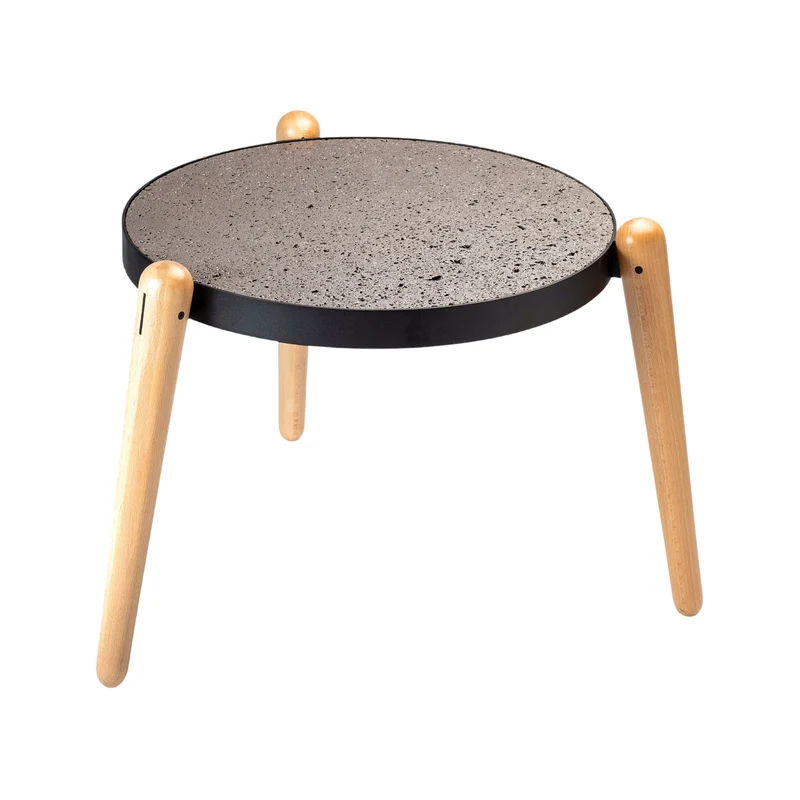 Marble, Steel and Wood Coffee Table TRIS by Luca Maci
