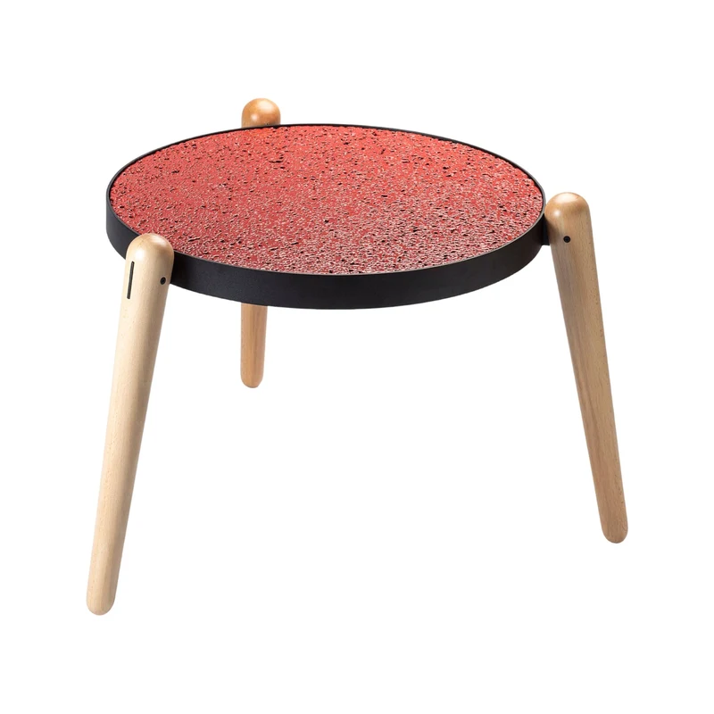 Marble, Steel and Wood Coffee Table TRIS by Luca Maci