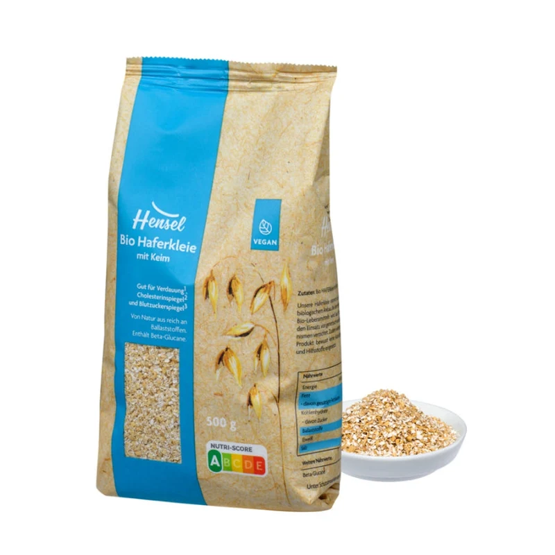 Bio Haferkleie mit Keim pur 500g