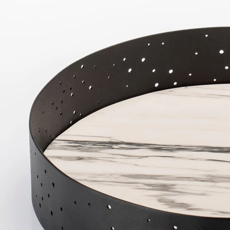 Marble and Steel Centrepiece ECLITTICA by Stella Orlandino