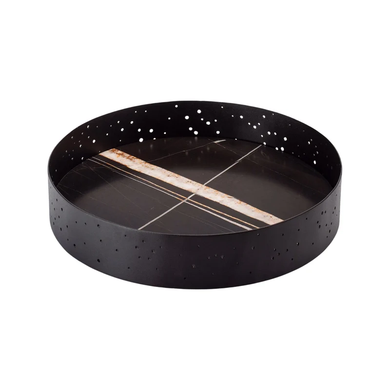 Marble and Steel Centrepiece ECLITTICA by Stella Orlandino