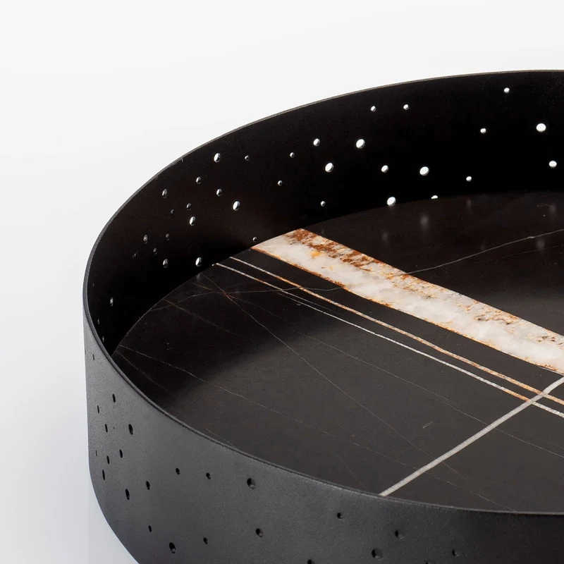 Marble and Steel Centrepiece ECLITTICA by Stella Orlandino