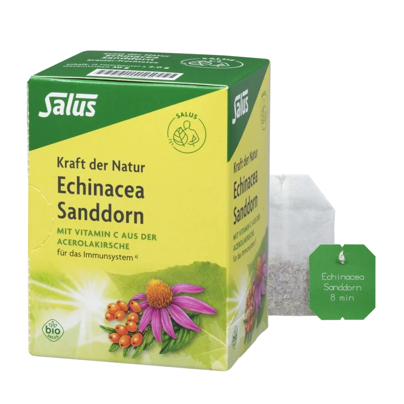Salus Kraft der Natur Echinacea Sanddorn Kräuter-Früchtetee Bio 15 Filterbeutel
