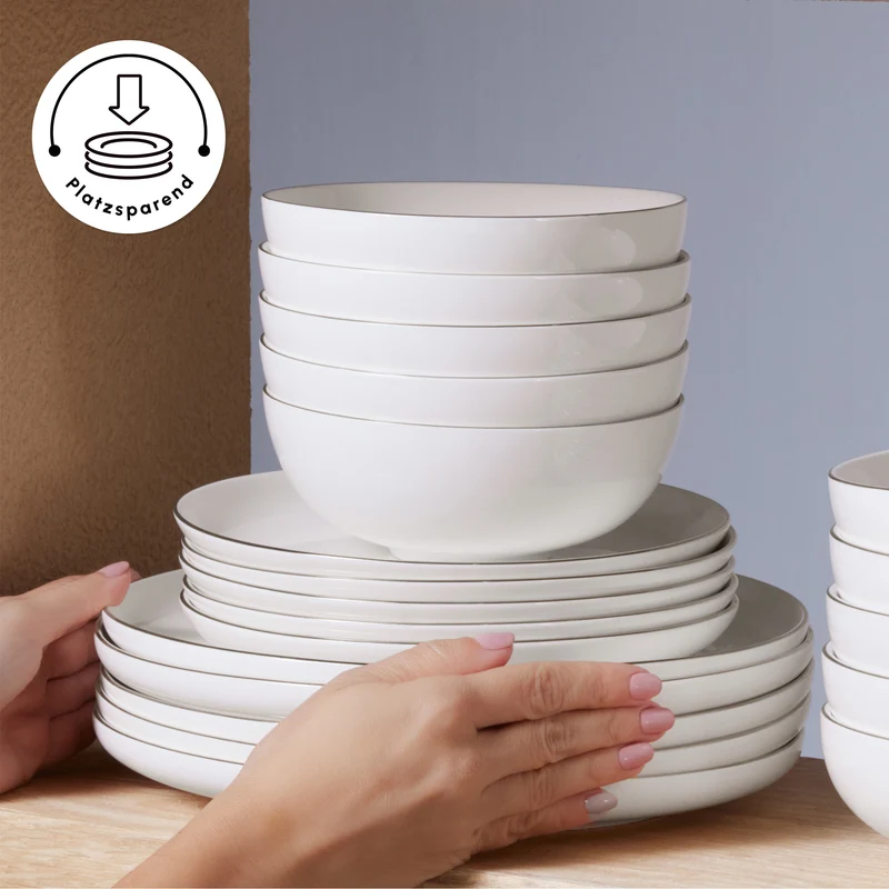 Karaca Streamline Favaro 53-Teiliges 12-Personen Geschirrset Platin